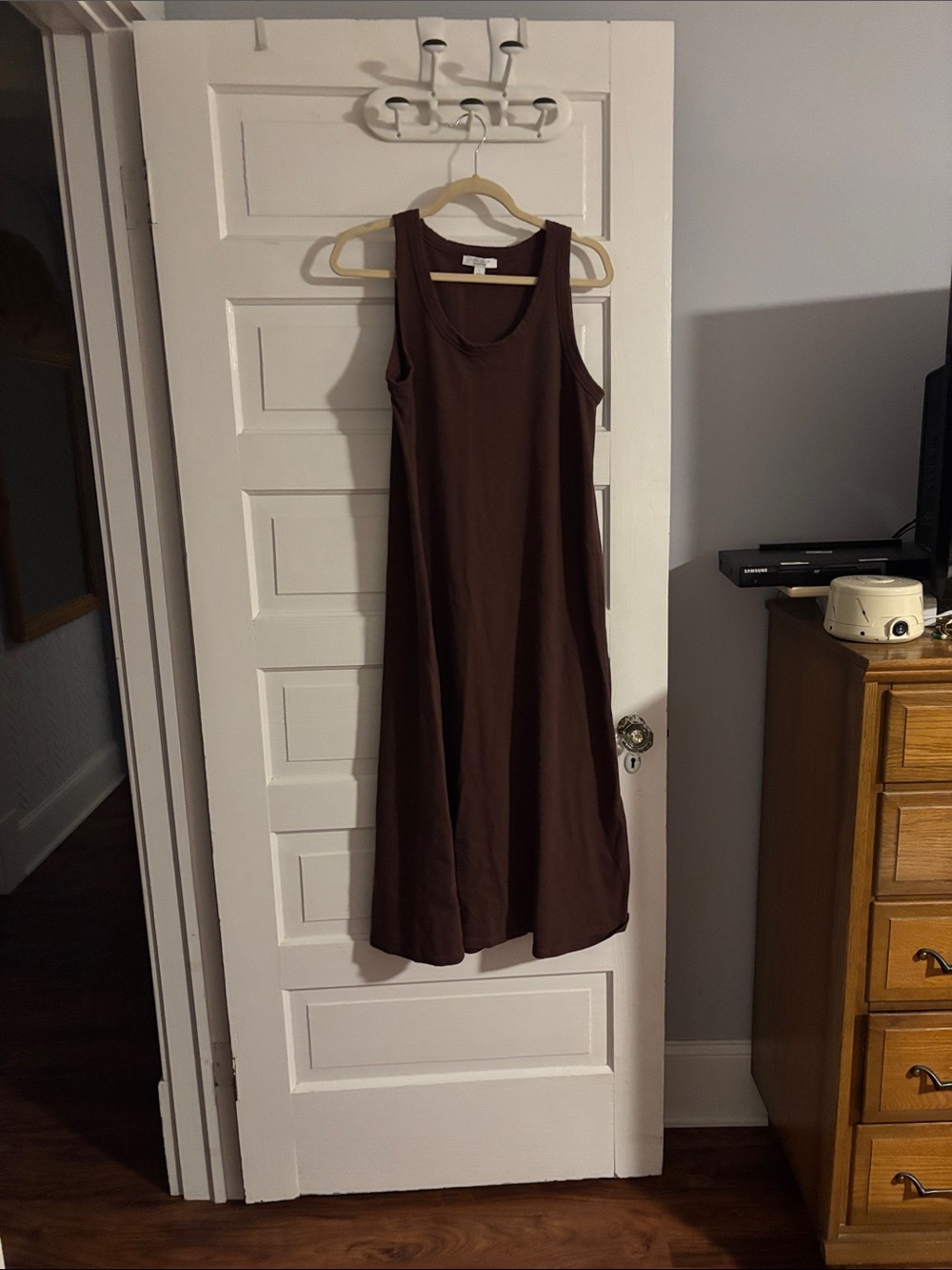Sleeveless Brown Midi Dress - Classic Everyday Dress